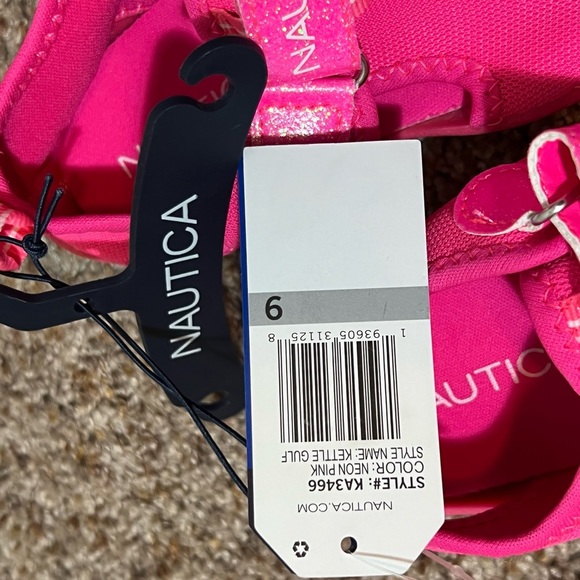 Nautica Kids Kettle Gulf Protective Water Shoes Closed-Toe Sport SZ9 Neon Pink - Picture 2 of 8